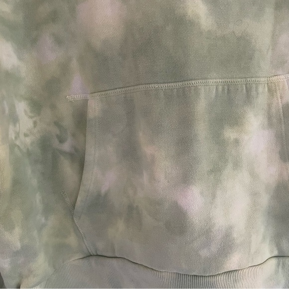 Richer Poorer Green/Cream Tie Dye Fleece Hooded Sweatshirt - 20991 - Picture 6 of 10